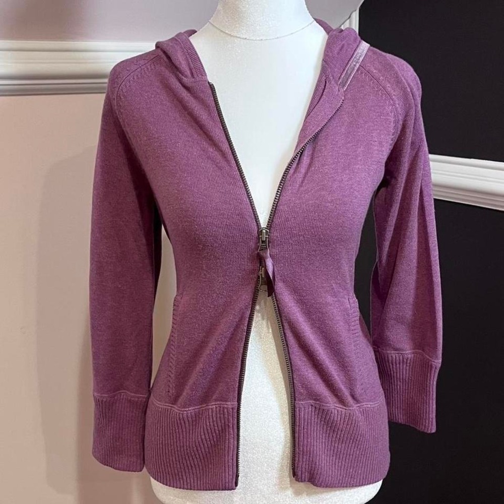 y2k old navy purple zip up hoodie medium‎